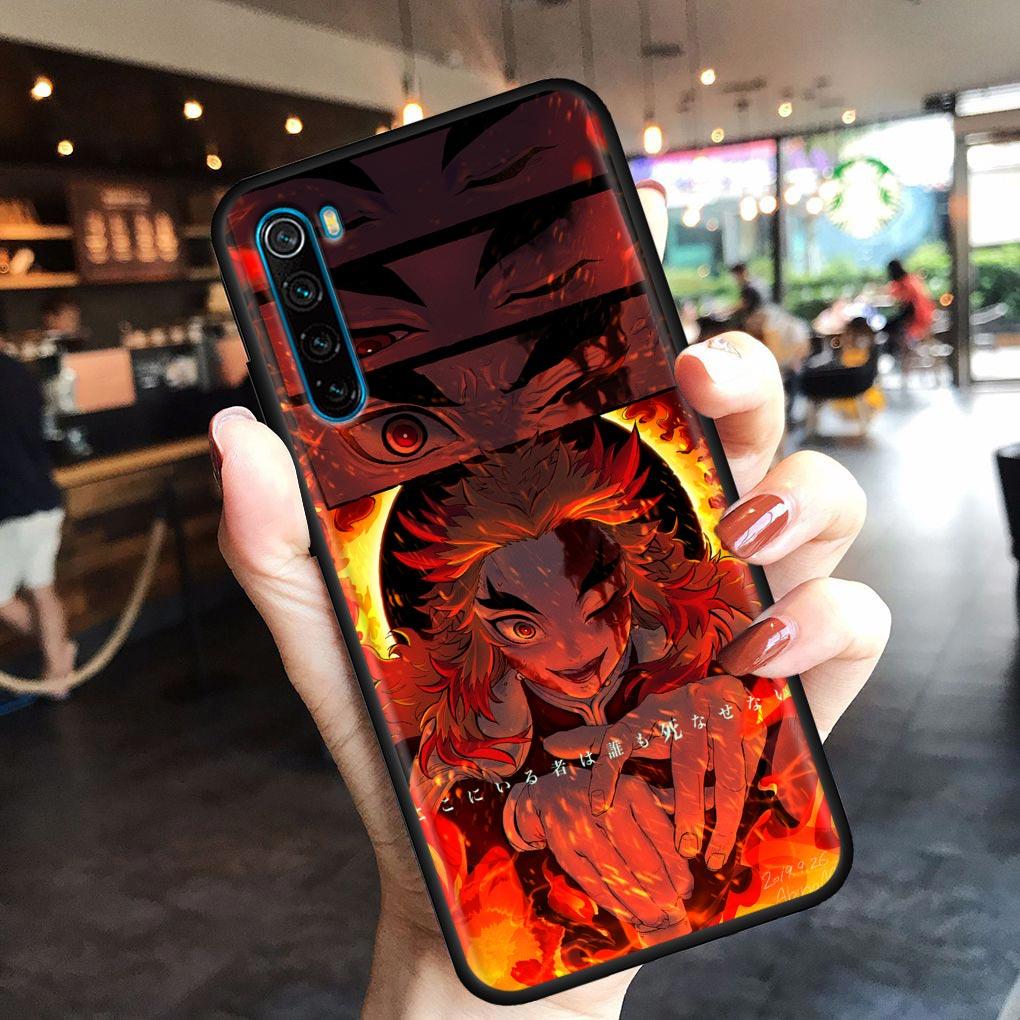 

Анимационный чехол для телефона Girl Anime Demon killer для Redmi Note 10 11 11S 11E 7 8 8T 9 9S 9T Pro Plus 4G 5G, черный мягкий чехол Redmi Note 8(2021)