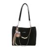 Trendy Women's Bags New Versatile Commuter Texture Pearl Chain Large Capacity Casual Shoulder Tote Bag