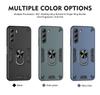 KEYSION Shockproof Armor Case for TECNO Camon 40 Pro 4G 5G Soft Silicone+PC Metal Ring Stand Phone Back Cover for CAMON 40 4G