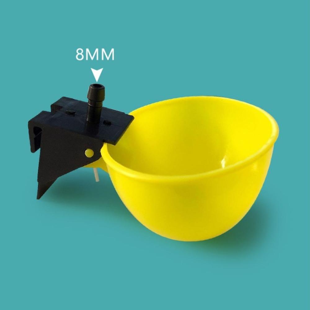 10Pcs Yellow Automatic Bird Waterer Large Capacity Bird Water Drinker Pet Bird