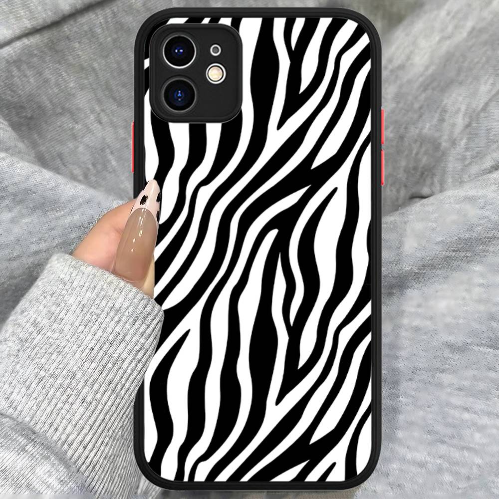 

Zebra Print Clip Art Phone Case For IPhone 16e 16 15 14 13 12 11 Pro Max X XS MAX Plus Spuerstar Matte Cover iphone 11