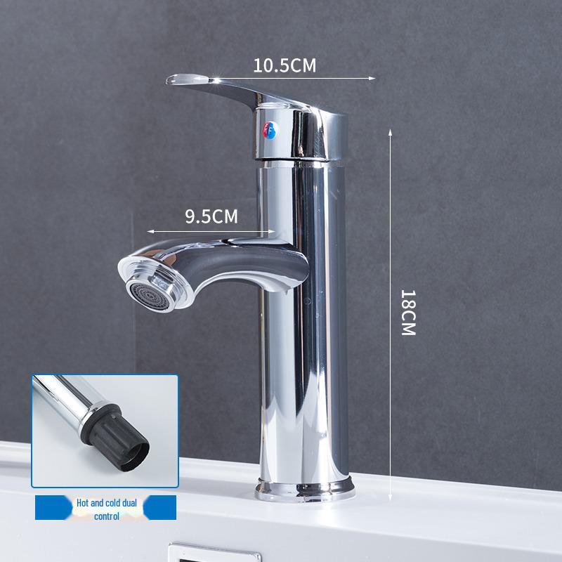 

Чорний гальванізований одностічний змішувач для раковини у ванній кімнаті для гарячої та холодної води