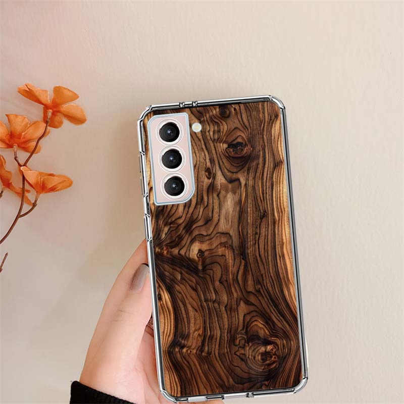 

Wood Textures Clear Phone Cases for Samsung S26 Ultra Galaxy S25 Edge S24 S23 FE S21 Plus S20 S22 S10 Cover Patterned Compatible Samsung S23 Ultra