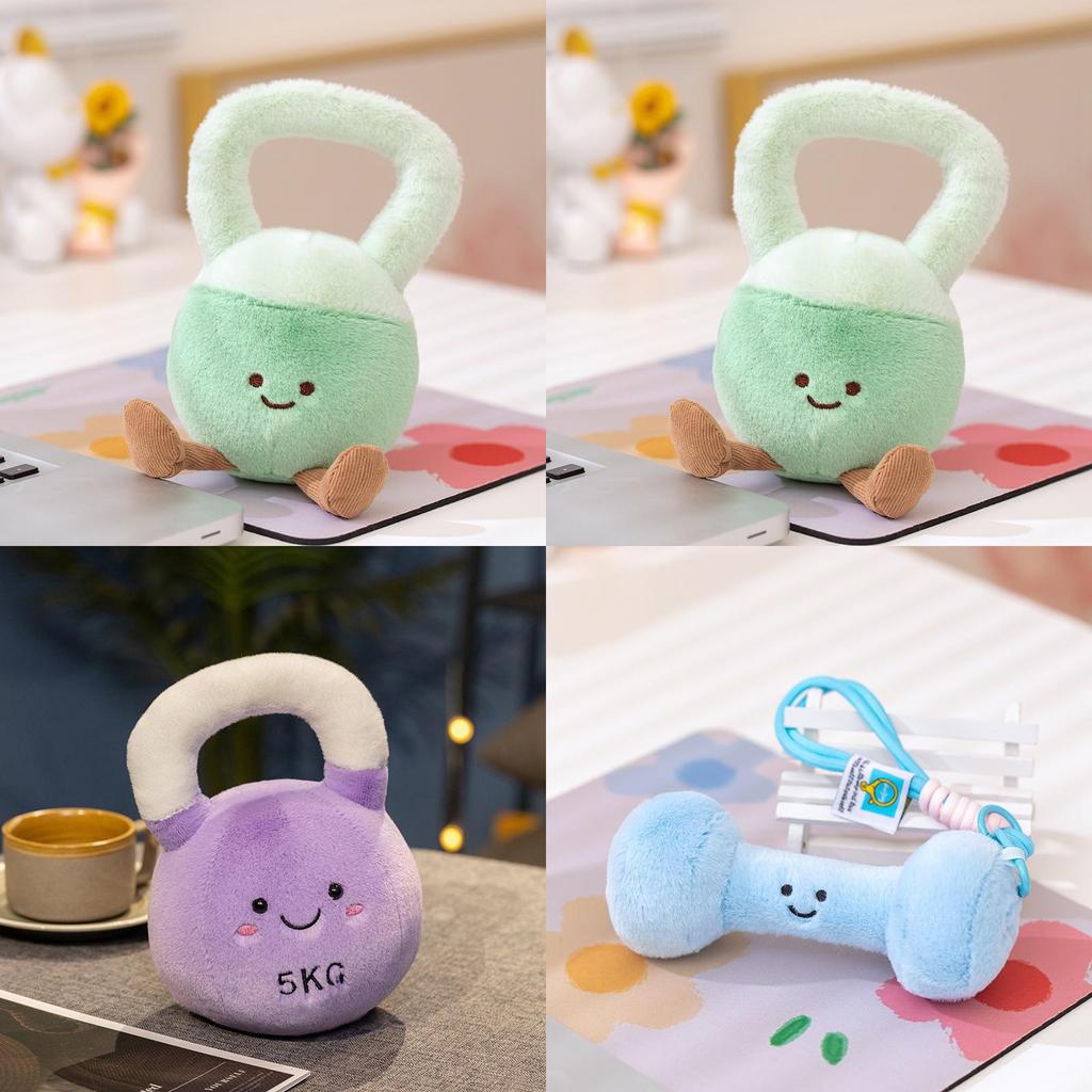 Charming Stuffed Kettlebell And Dumbbell Toys Ideal For Fitness Gifts And Decorations