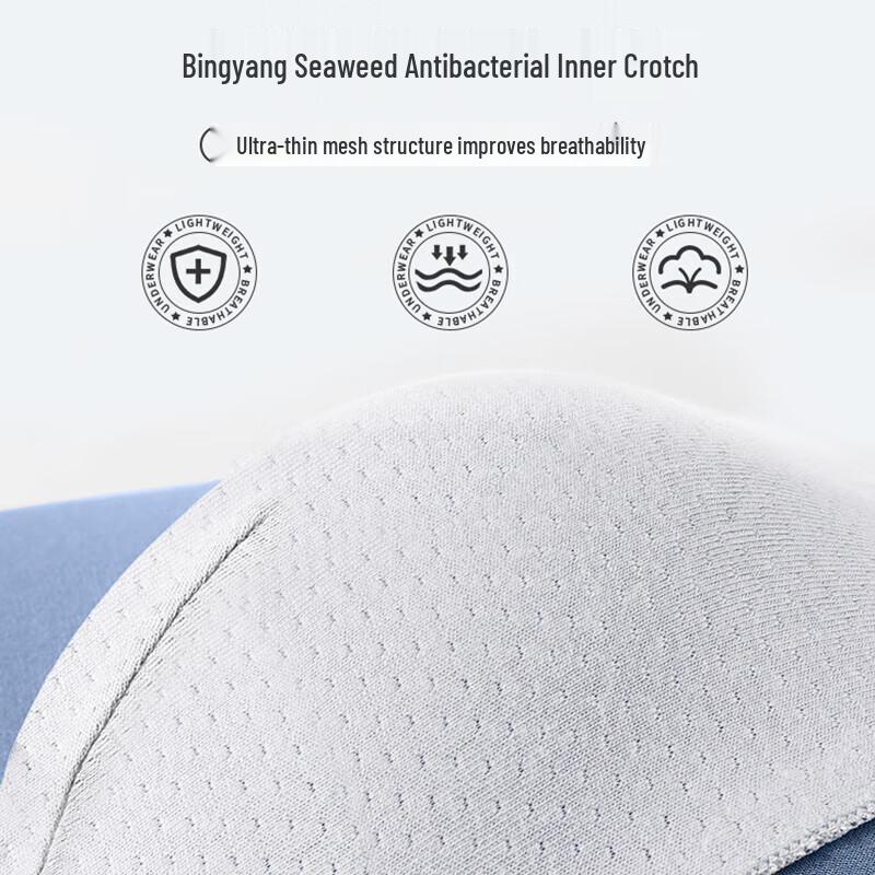 FENTENGCARE Men's Ice Silk Seamless Antibacterial Boxer Briefs