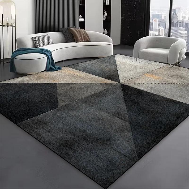 Modern Luxury Geometry Rugs for Living Room Decoration Home Large Size Carpets Non-slip Bedroom Study Mats Washable Lounge Rug