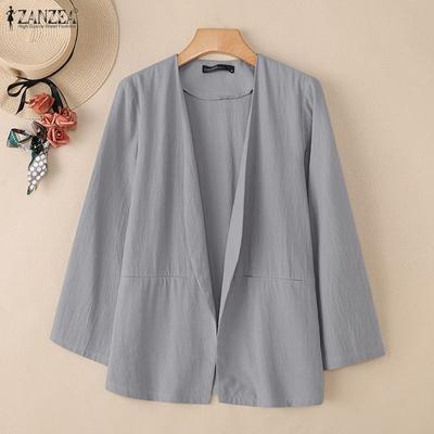 Women V-Neck Casual Long Sleeve Loose Cardigan Blouse