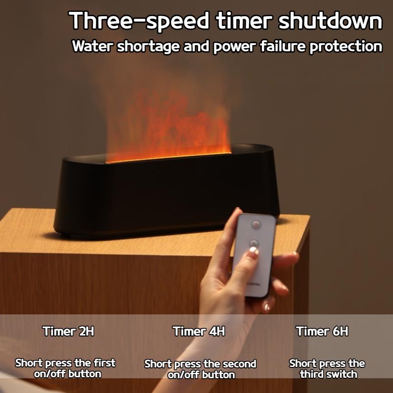 New Flame Aroma Diffuser Colorful Light Essential Oil Humidifier Car and Home Mini Desktop Air Purifier for Bedroom