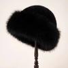 Hat women's winter new thickened warm imitation fur fashion simple bucket hat imitation mink women's Mongolian hat