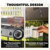 Gas Burner Barbecue Grill, 2 Burner Gas Grill with Side Tables, Warming Rack, Shelf, Thermometer, Grease Tray, Black