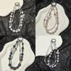 Classic Unicorn Pvc Phone Strap With Pearl Crystal Design For Unisex Use