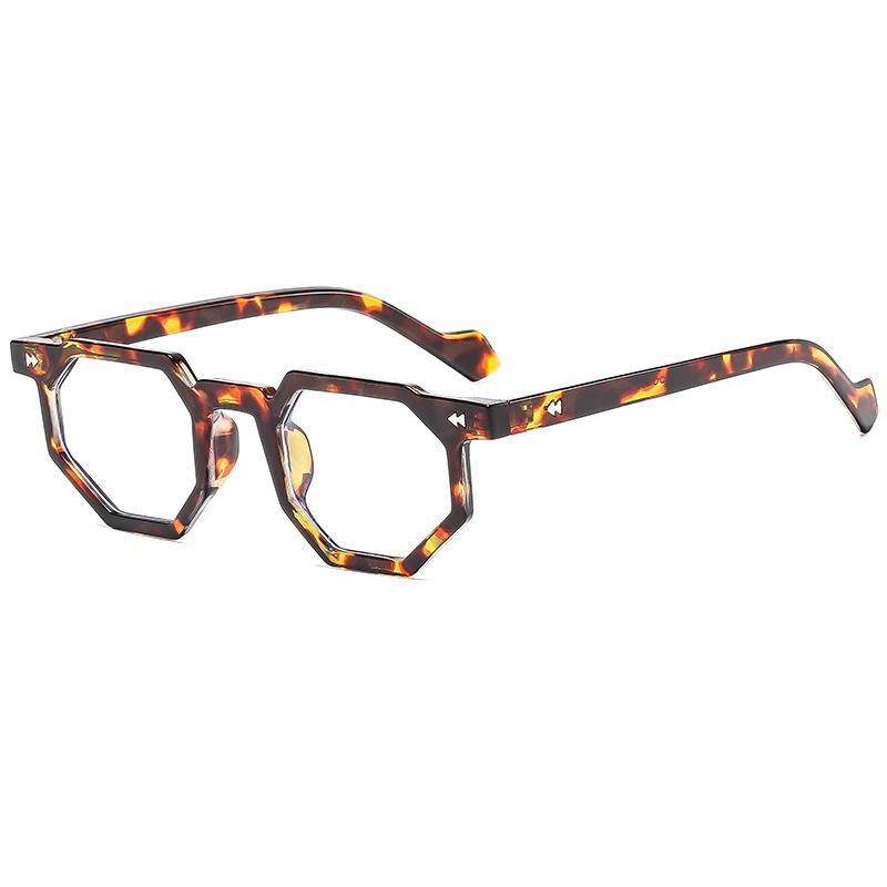

2025 Модная многоугольная оправа для очков | Унисекс Ретро Минималистичные очки с защитой от синего света как