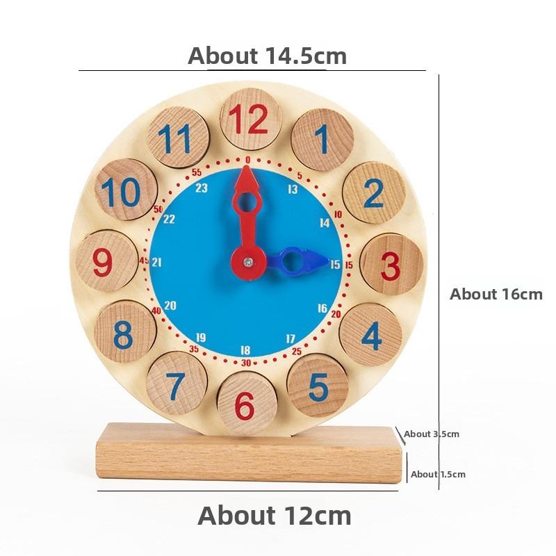 

Wooden Learning Clock Toy For Kids Educational Time Recognition Model For Early Childhood