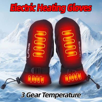Winter Warm Heated Gloves USB Charging Electric Heating Thermal Gloves 3 Gear Snowboard Hand Warmer for Climbing Hiking Cycling