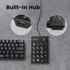 Perixx Numerisch groß 2 USB-Hubs enthalten Für diejenigen, die genügend USB-Anschlüsse haben Scherenmechanismus-Tastatur mit großer Tab-Taste und Nummernanzeige Garantie Schwarze Hubs