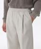Musinsa Standard Brushed One-Pleat Wide Banded Slacks [Dusty Cream]