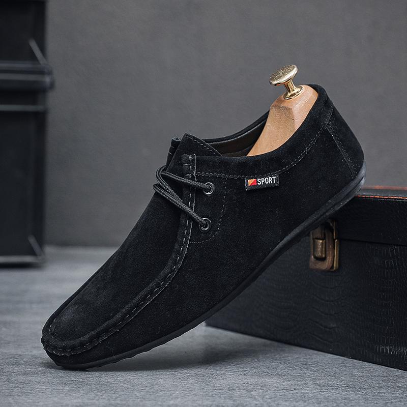 Outdoor Men's Casual Shoes Fashion Breathable Man Loafers Suede Slip on Flats Non-slip Lightweight Mens Driving Shoes Lazy Shoes