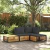 VidaXL Garden Lounge Set with Cushions 4 Pcs Solid Acacia Wood 3214877