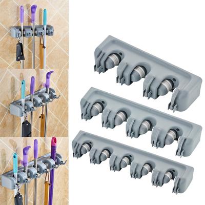 Küche Organizer Mopp Halter Lagerung Rack 3/4/5 Position Wand Regal für Montieren Schraube Besen Mops Aufhänger ABS Hause Organizer