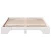 Bed Frame White 140 x 200 cm Solid Pine Wood