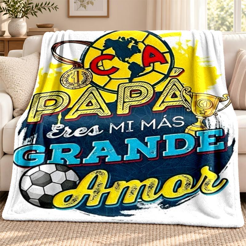 Club America Blanket Flannel Blanket Soft Cozy Plush Throw for Sofa Bed Lightweight Home Decoration Outdoor Camping
