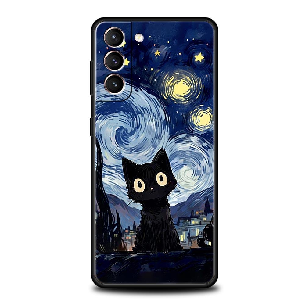 Phone Case For Samsung Galaxy S24 S23 S22 Ultra S20 S21 FE 5G S10 S9 Plus S10E S8 S7 Edge Soft Cover Retro Van Gogh Oil Painting S22 Plus 5G