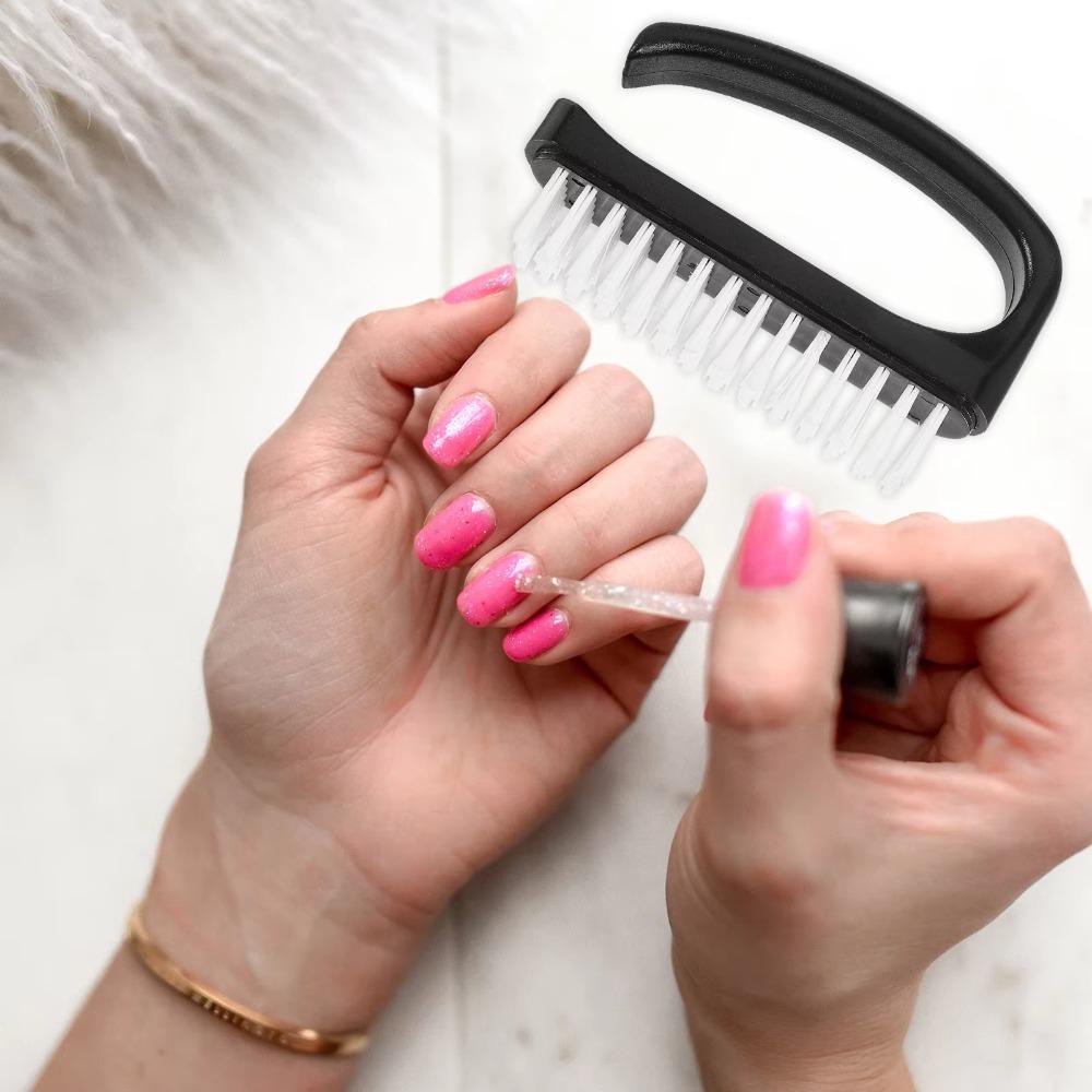 

Dust Nail Brush Nail Care Fingernail Scrub Brush New Fingernail Cleaning Brush Nail Maintenance рожевий
