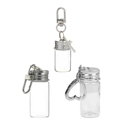 5 Piece Romance Hope Bottle Keychain With Clear Glass Design Perfect For Personal Messages And Decorations