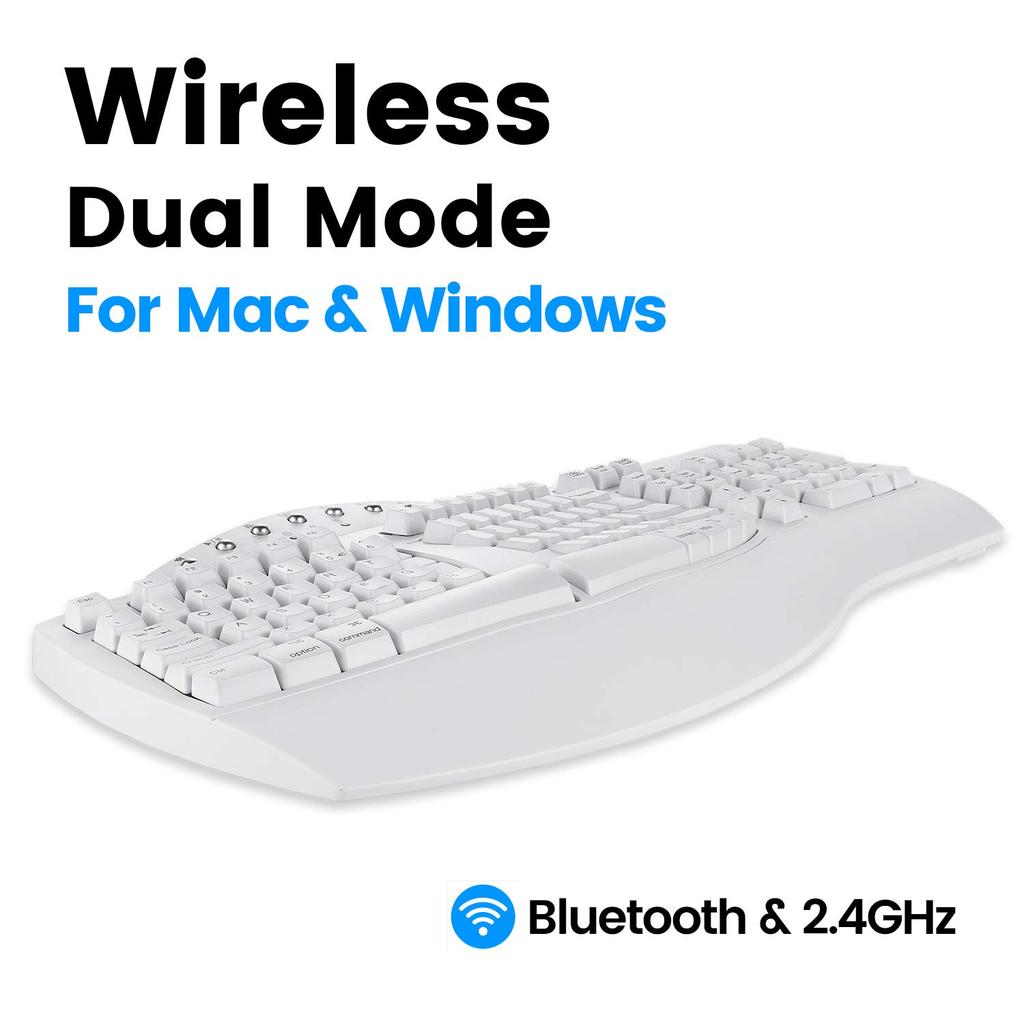 Perixx Ergonomic Keyboard Wireless Ergonomic Wireless Windows Compatible English Layout PERIBOARD-612W Bluetooth/2.4GHz 10/MacOSX [Official Warranty]