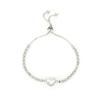 SUMENG 2024 New Round Rose Gold Color Cubic Zirconia Charm Bracelets for Women Jewelry Gifts