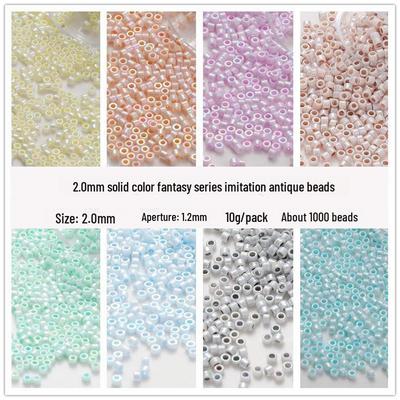 Premium 2,0 mm einfarbige Fantasy-Imitation antike handgefertigte lose Perlen zur Schmuckherstellung