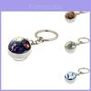 Elegant Nightmare Before Christmas Crystal Glass Ball Keychain Stylish Zinc Alloy Charm