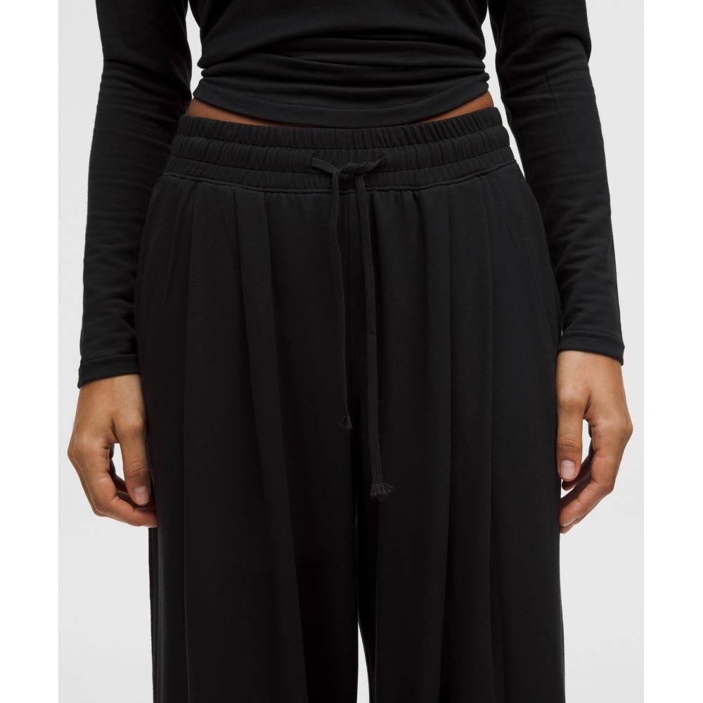 Lululemon Becalm High Rise Pleated Extra Wide Leg Pant Black