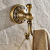 Bathroom Towel Holder, Wall Mounted Round Antique Brass Towel Ring Antique Hooks Double Hooks Bathroom Accessories