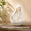 Mother and Child Figurine Resin Parent Offspring Statue White ParentChild Relationship Sculpture