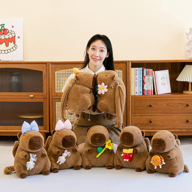 Capybara Kapibara Plush Backpack Cute Girl Student Children Plush Doll Gift