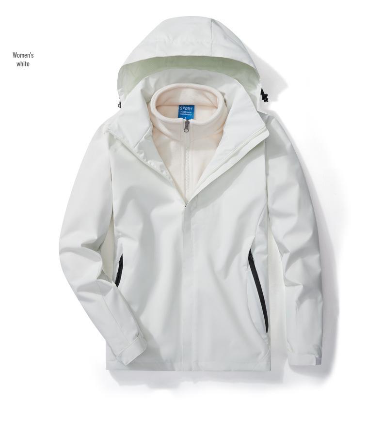 Women's & Men's 3-in-1 Detachable Couple's Jacket: Windproof, Waterproof, Cold-Resistant for Autumn & Winter
