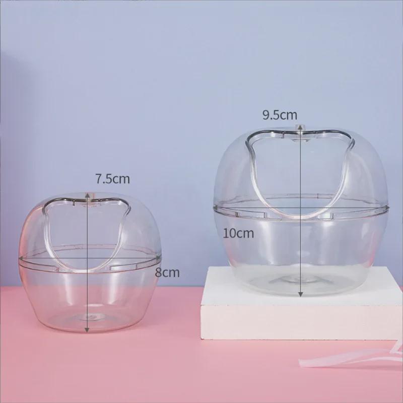 Transparent Acrylic Dual-Use Hamster Bathroom and Hiding Nest for Small Pets