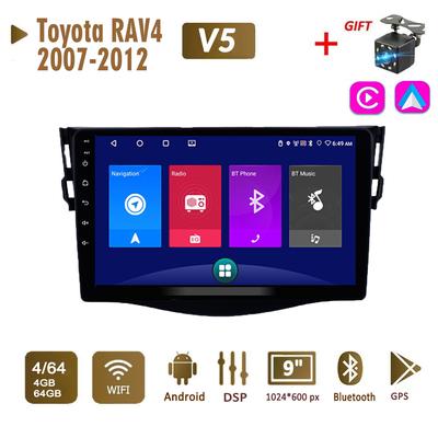 Android Car Radio Stereo for Toyota RAV4 2007-2012 2 Din Multimedia Carplay Navigation Autoradio GPS WIFI Head Unit 4+64GB