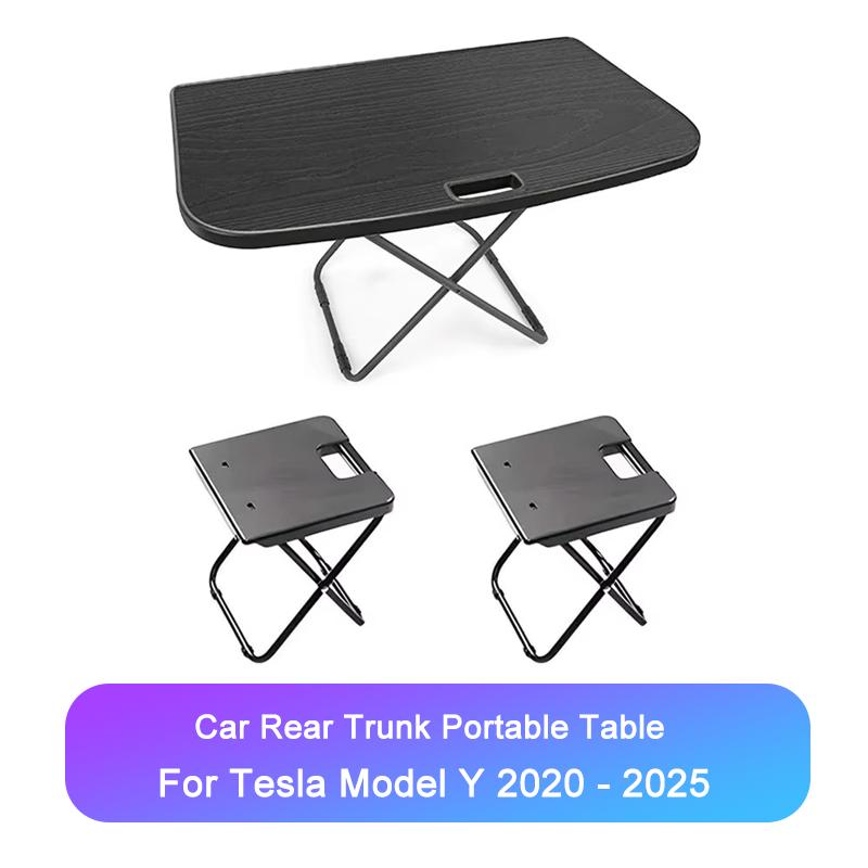 

Model Y Juniper 2025 Portable Trunk Picnic Table for Tesla Model Y 2024 -2020 Travel Folding Work Rest Camping Board Accessories