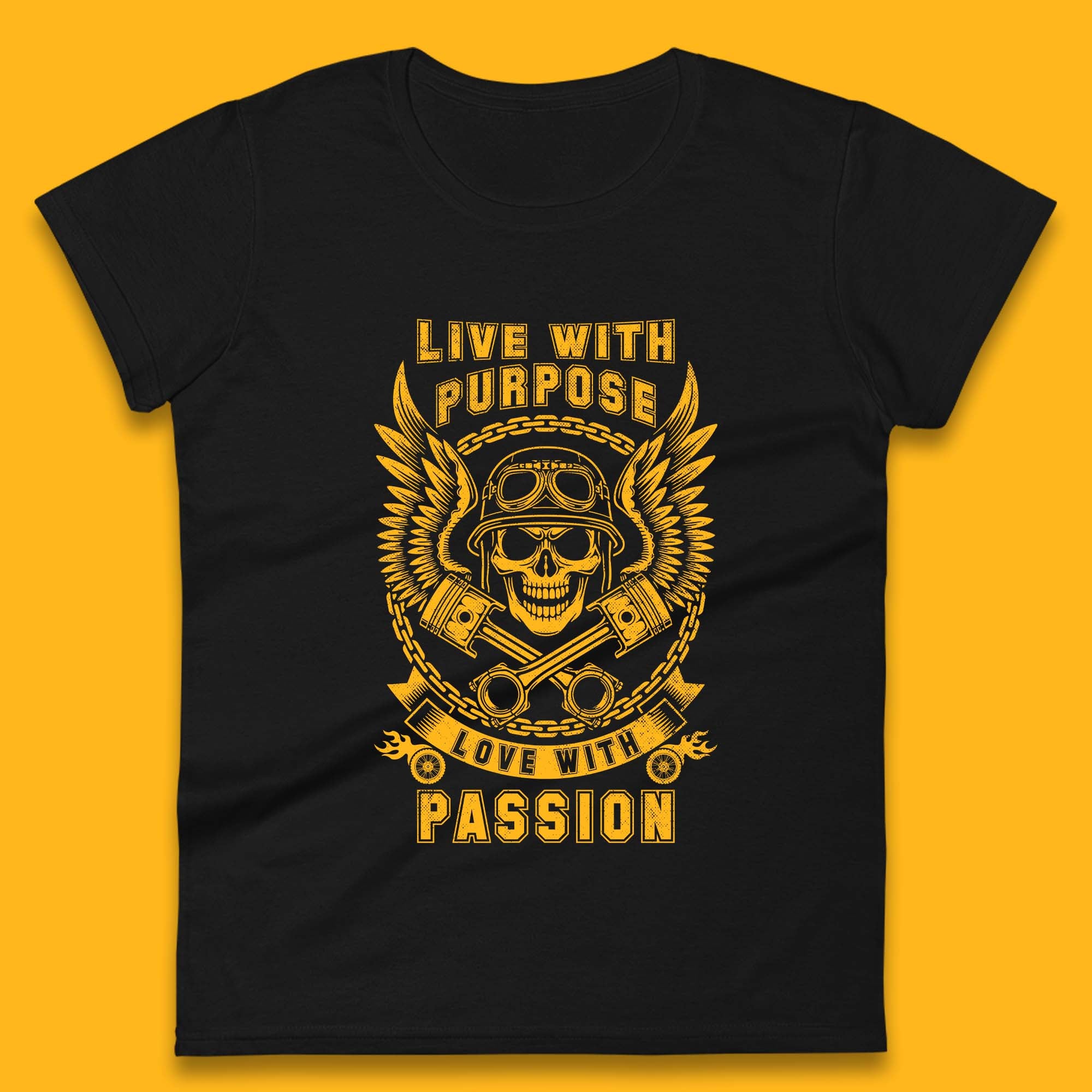 Live With Purpose Live With Passion Womens T-Shirt Mens Tops Tees Unisex 2XL