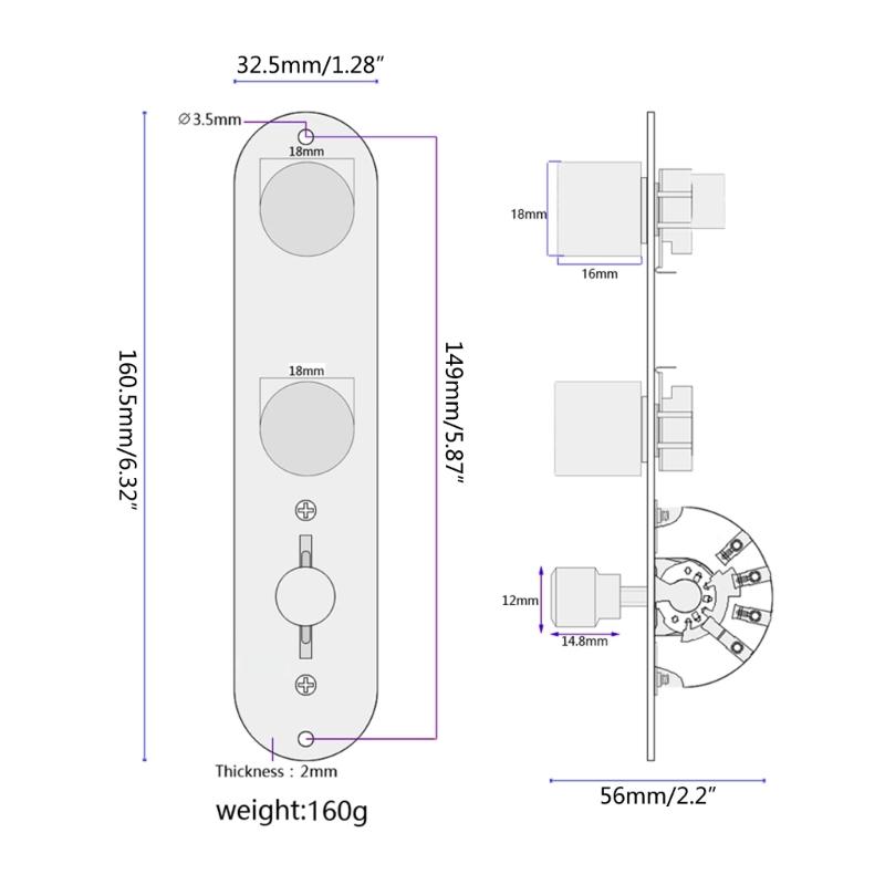 3 Way Guitar Control Plate Assembly Wired Loaded Prewired Guitar Switch Control Plate Musical Instrument Accessories