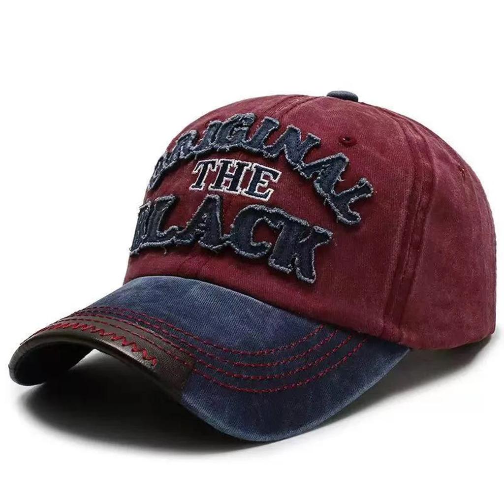 Unisex The BLACK Water Wash Embroidery Baseball Caps Spring Autumn Outdoor Adjustable Casual Hats Sunscreen Hat Sports Cap