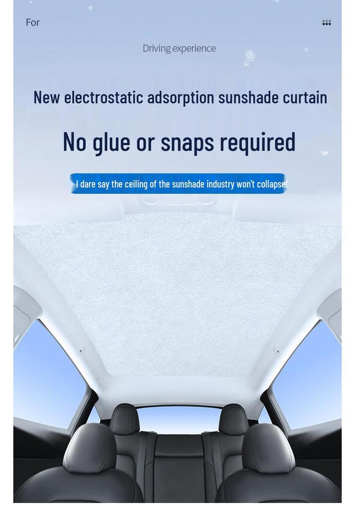 Nissan N7 Sunroof Sunshade: Buckle Type Sunblock with Ice Crystal Heat Insulation