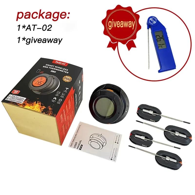 AT-02 Grill Termometru Inteligent Wireless pentru Carne pentru Cuptor BBQ Afumător Bucătărie Digital Bluetooth Barbecue Instrumente de Măsurare a Temperaturii