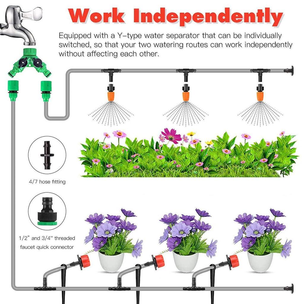 8-Hole Adjustable 360° Drip Irrigation Set for Easy Watering
