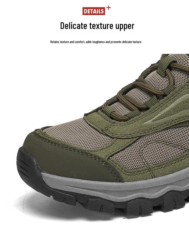 2025 Men's Versatile High-Top Hiking Shoes for Autumn/Winter - Wear-Resistant for Outdoor Hiking, Travel, Climbing, and Casual Sports