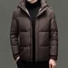 Mens Winter Down Jacket 2026 Business Casual Warm Windproof Coat Middle-Aged Men