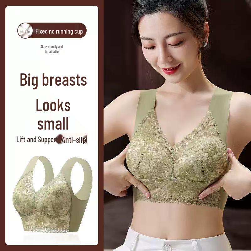 Top-Selling Seamless Plus Size Lace Bra: Ice Silk, Anti-Sagging, Comfortable, and Anti-Exposure