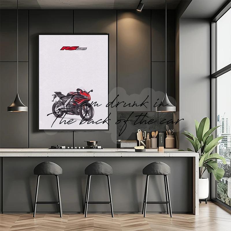 Aprilia Motor Bike Poster Canvas Printing Classic Sports Motorcycle Aesthetic Decor Men Home Room Bedroom Wall Decoration Gift